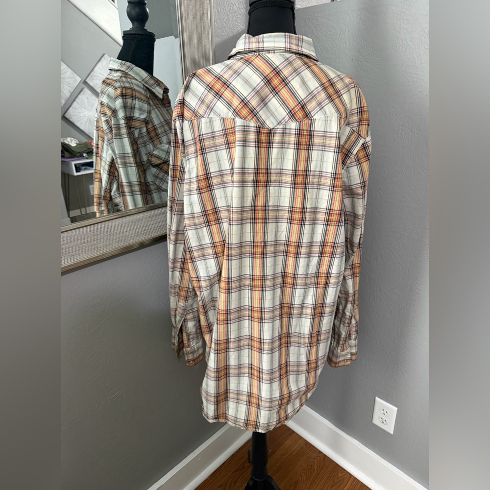 Bullhead Western-Style Pearl Snap Plaid Shirt Size XXL. - Picture 4 of 7